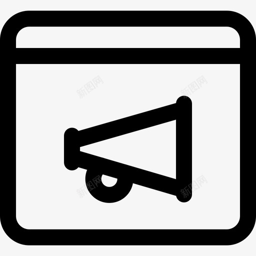 广播广告62线性图标svg_新图网 https://ixintu.com 广告 广播 线性