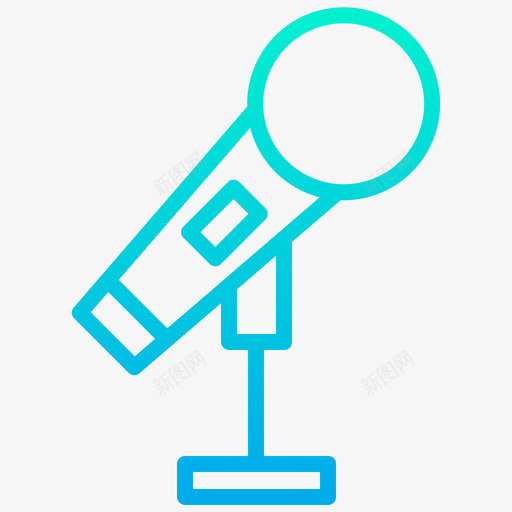 麦克风通信150渐变图标svg_新图网 https://ixintu.com 渐变 通信 麦克风