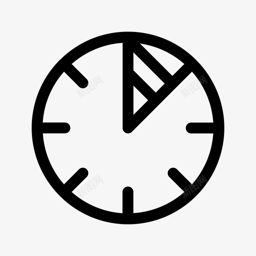 10分钟时钟片段图标svg_新图网 https://ixintu.com 10分钟 时钟 时间 片段