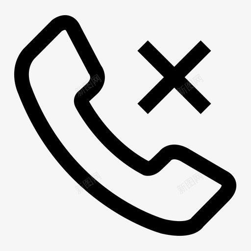 全部取消呼叫切断图标svg_新图网 https://ixintu.com 全部取消 切断 呼叫 基本图标 放下 电话