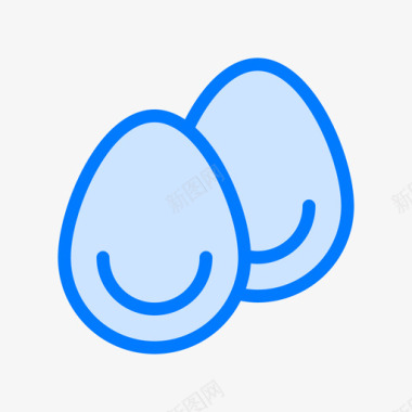 彩蛋复活节52蓝色图标图标