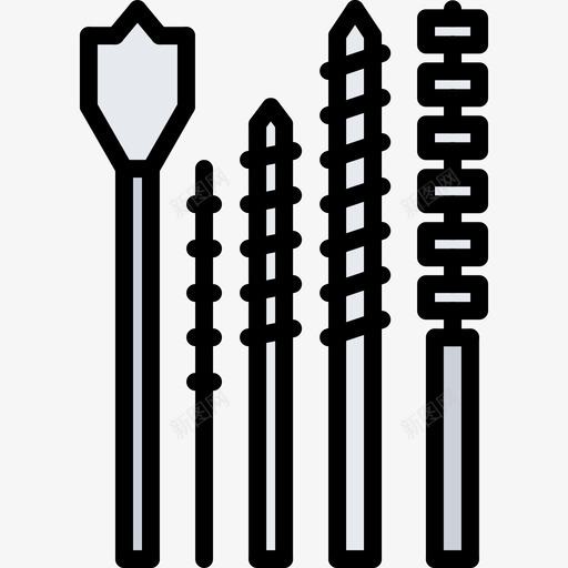 钻头工具62颜色图标svg_新图网 https://ixintu.com 工具 钻头 颜色