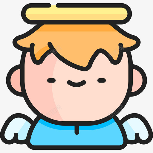天使万圣节服装派对化身2线性颜色图标svg_新图网 https://ixintu.com 万圣节 化身 天使 服装 派对 线性 颜色