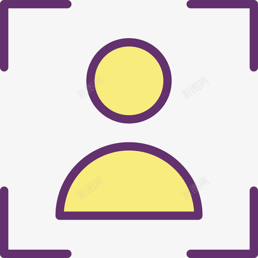 面部扫描安全14线性彩色图标svg_新图网 https://ixintu.com 安全 彩色 扫描 线性 面部
