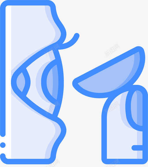 隐形眼镜眼科3蓝色图标svg_新图网 https://ixintu.com 眼科3 蓝色 隐形眼镜