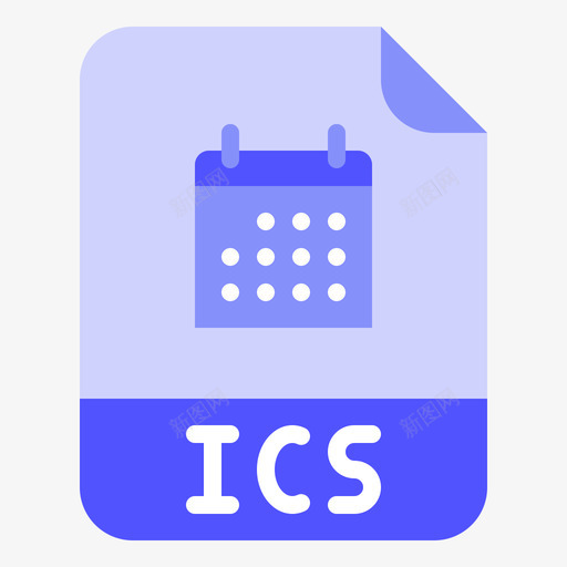 Ics格式文件扩展名4平面图标svg_新图网 https://ixintu.com Ics 平面 扩展名 文件 格式