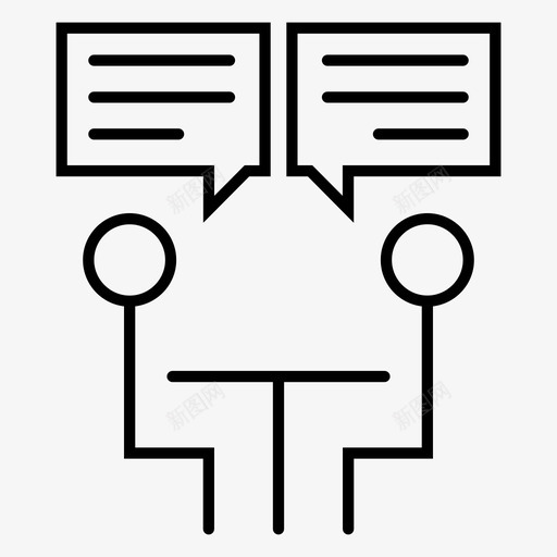 用户访谈协作交流图标svg_新图网 https://ixintu.com 交流 会议 体验 协作 坐下 用户 网站开发 设计 访谈