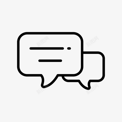 聊天按钮信息图标svg_新图网 https://ixintu.com 信息 反馈 按钮 用户界面 聊天 评分