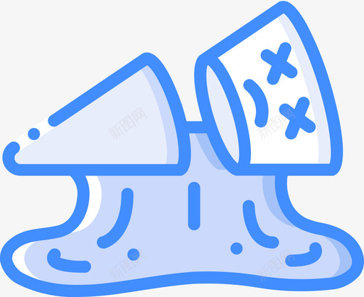 冰激凌夜活食品蓝色图标svg_新图网 https://ixintu.com 冰激凌 夜活食品 蓝色