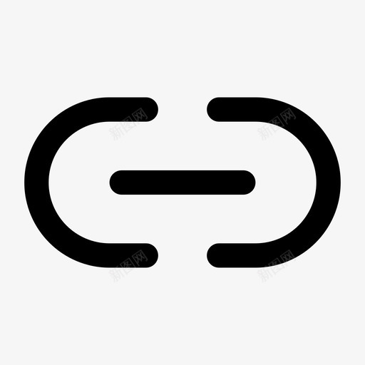 链连接材料粗体线条集216图标svg_新图网 https://ixintu.com 材料粗体线条集216 连接 链