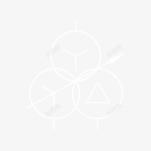 三绕组有载可调变压器 (星形-星形-三角形连接)svg_新图网 https://ixintu.com 三绕组有载可调变压器 (星形-星形-三角形连接) sanrzbyq_j