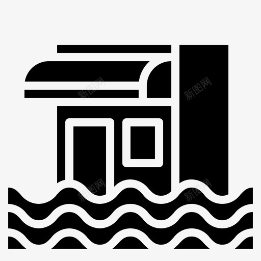 填充洪水保险图标svg_新图网 https://ixintu.com 保险 填充 洪水