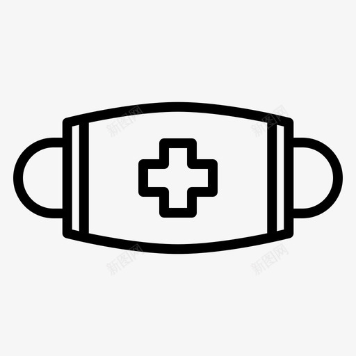 面罩医用203线性图标svg_新图网 https://ixintu.com 医用 线性 面罩
