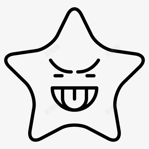 明星愤怒厚脸皮图标svg_新图网 https://ixintu.com 厚脸皮 愤怒 明星 舌头 表情