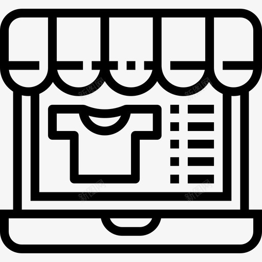 网上商店电子商务109线性图标svg_新图网 https://ixintu.com 电子商务109 线性 网上商店