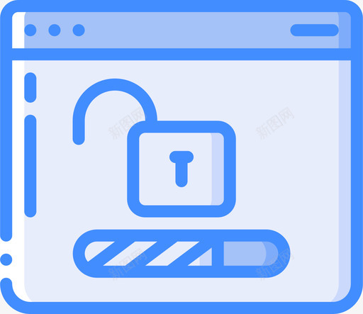 解锁深网蓝色图标svg_新图网 https://ixintu.com 深网 蓝色 解锁