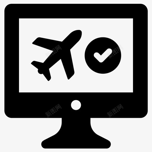 预订航班飞机图标svg_新图网 https://ixintu.com 在线预订 旅行 航班 预订 飞机