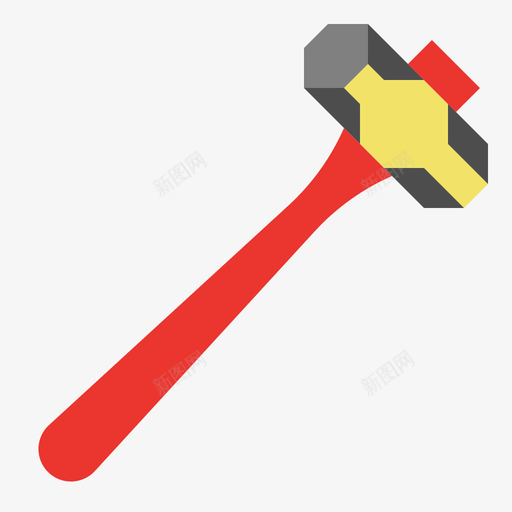 大锤69号工具扁平图标svg_新图网 https://ixintu.com 69号 大锤 工具 扁平
