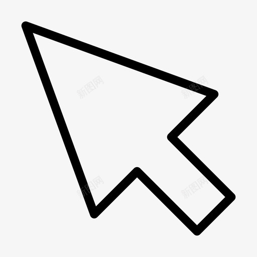 箭头光标线图标svg_新图网 https://ixintu.com 光标 常规 材料 箭头 线集 选择 鼠标