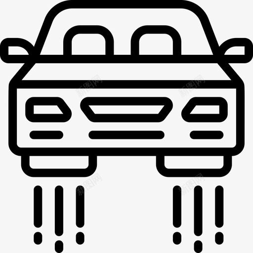 悬停车未来运输2直线型图标svg_新图网 https://ixintu.com 悬停车 未来运输2 直线型