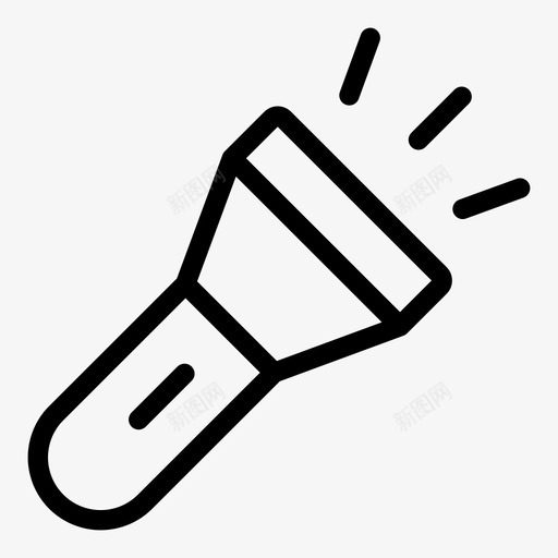 手电筒家用电器图标svg_新图网 https://ixintu.com 家用电器 手电筒