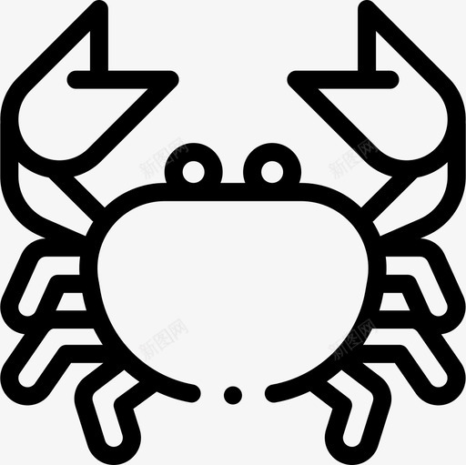 螃蟹海洋生物42直系图标svg_新图网 https://ixintu.com 海洋生物 直系 螃蟹