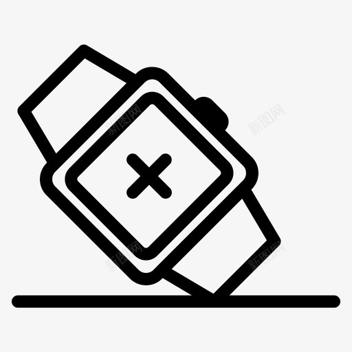 smartwatchaddpatient图标svg_新图网 https://ixintu.com add and care health lineset544 medical patient phone smartwatch 粗体