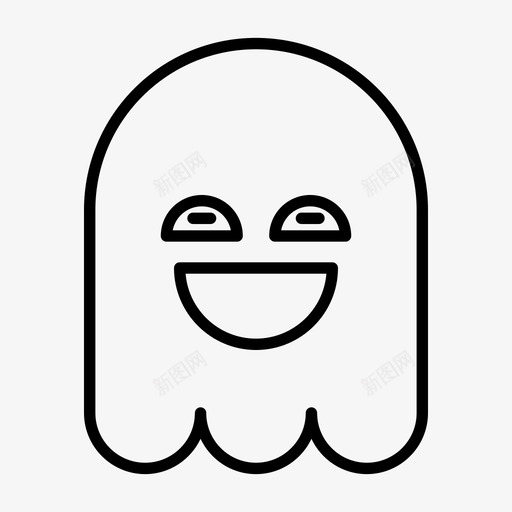 鬼魂表情万圣节图标svg_新图网 https://ixintu.com 万圣节 微笑 恐怖 表情 鬼魂 鬼魂表情1行