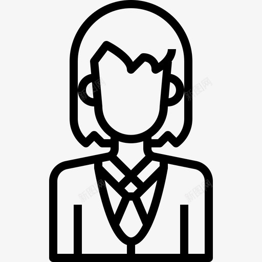 记者头像女图标svg_新图网 https://ixintu.com 头像 记者