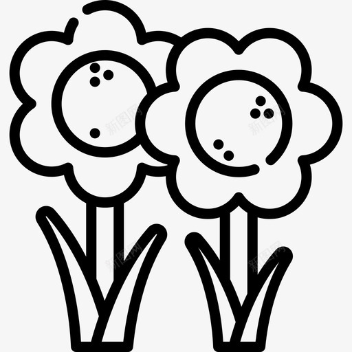 花卉野生动物40线形图标svg_新图网 https://ixintu.com 线形 花卉 野生动物