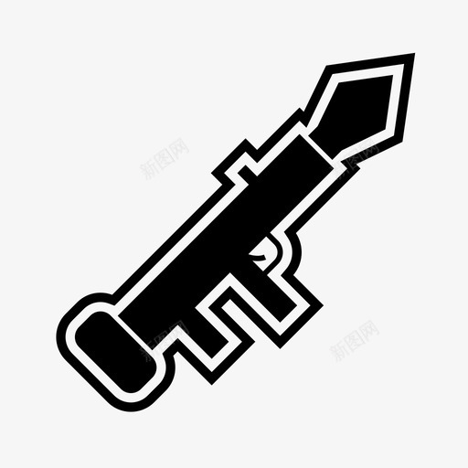 发射器军用导弹图标svg_新图网 https://ixintu.com 军用 发射器 导弹 火箭