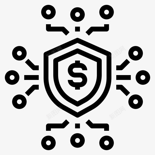 保险fintech29线性图标svg_新图网 https://ixintu.com fintech 保险 线性