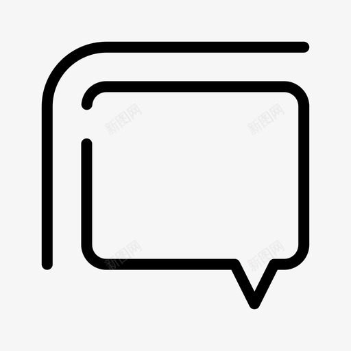 信息聊天收件箱图标svg_新图网 https://ixintu.com 信件 信息 收件箱 文本 用户界面 聊天