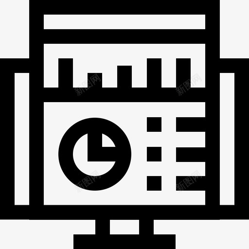 数据分析大数据33线性图标svg_新图网 https://ixintu.com 大数 数据 数据分析 线性