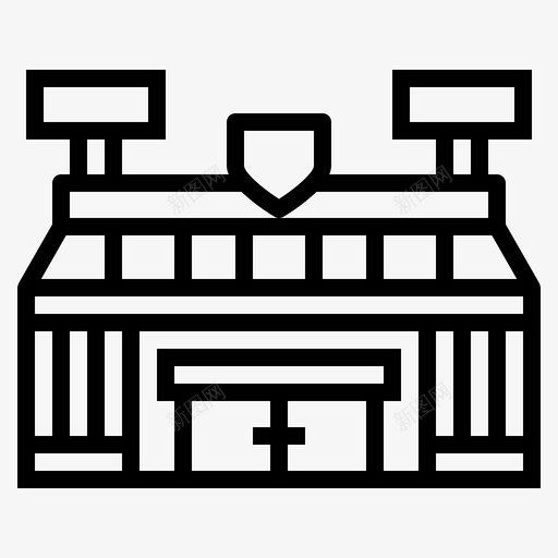 体育场足球77直线图标svg_新图网 https://ixintu.com 体育场 直线 足球77