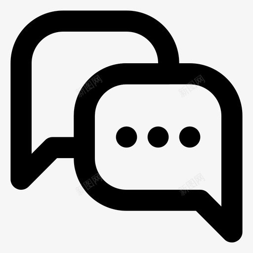 对话框点气泡聊天图标svg_新图网 https://ixintu.com 图标 对话 对话框 气泡 消息 聊天