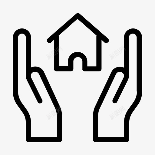 安全之家建筑物房屋图标svg_新图网 https://ixintu.com 之家 保护 安全 建筑物 房屋 标志 流线 物流 财产