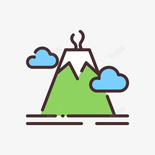 山日本45线性颜色图标svg_新图网 https://ixintu.com 日本 线性 颜色