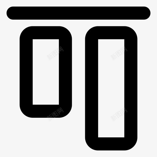 垂直对齐顶部艺术图形图标svg_新图网 https://ixintu.com 图形设计 图标 垂直 对齐 工具 生产力 艺术 设计 设计工 顶部