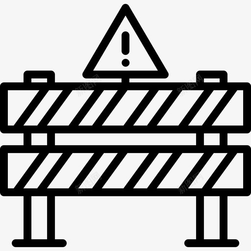 屏障建筑商线性图标svg_新图网 https://ixintu.com 屏障 建筑商 线性