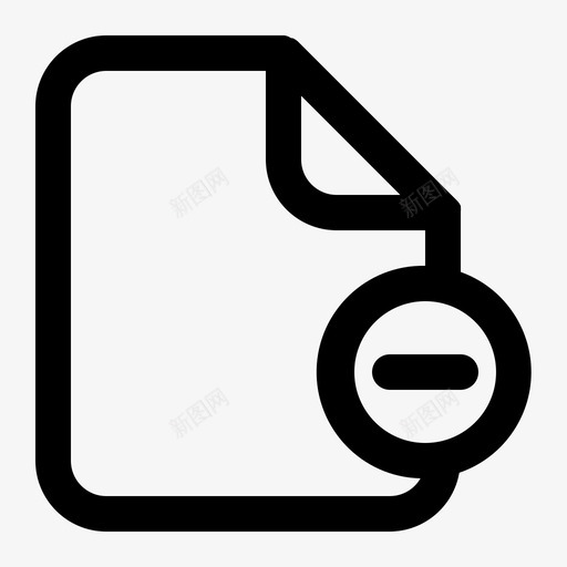 页码删除减号图标svg_新图网 https://ixintu.com 一卷 减号 删除 圆角 基本 用户界面 第一 页码