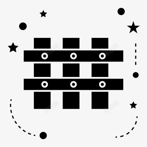 建筑围墙住宅图标svg_新图网 https://ixintu.com 住宅 围墙 家居装修 建筑 装修 隔断