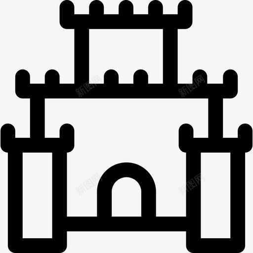 沙堡暑假31线性图标svg_新图网 https://ixintu.com 暑假 沙堡 线性