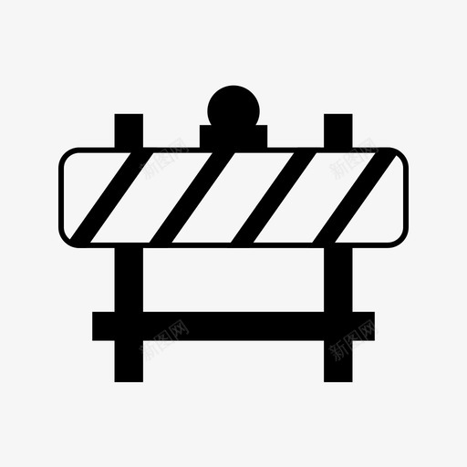 屏障施工施工中图标svg_新图网 https://ixintu.com 字形图标 屏障 工作 施工 施工中