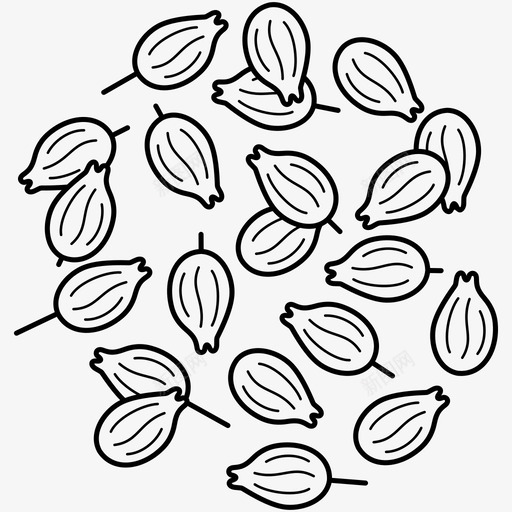 阿杰旺种子药草印度料理图标svg_新图网 https://ixintu.com 卡鲁 印度 料理 种子 药草 阿杰