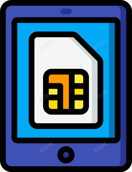 Sim卡移动设备管理6线性彩色图标svg_新图网 https://ixintu.com Sim 彩色 移动 线性 设备管理