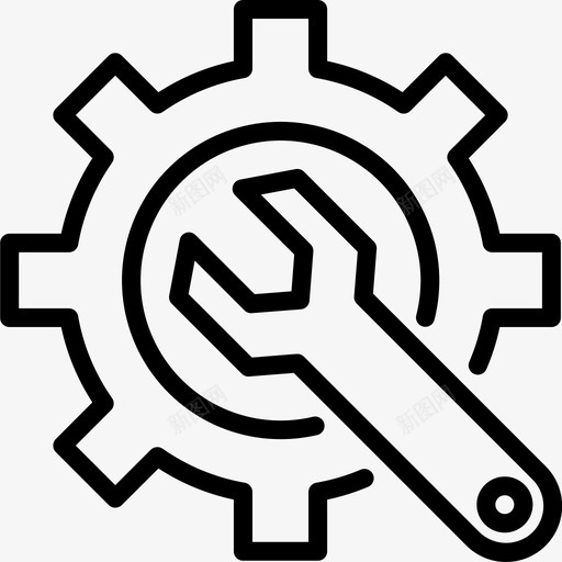 内容搜索引擎优化和业务1线性图标svg_新图网 https://ixintu.com 业务 优化 内容 搜索引擎 线性