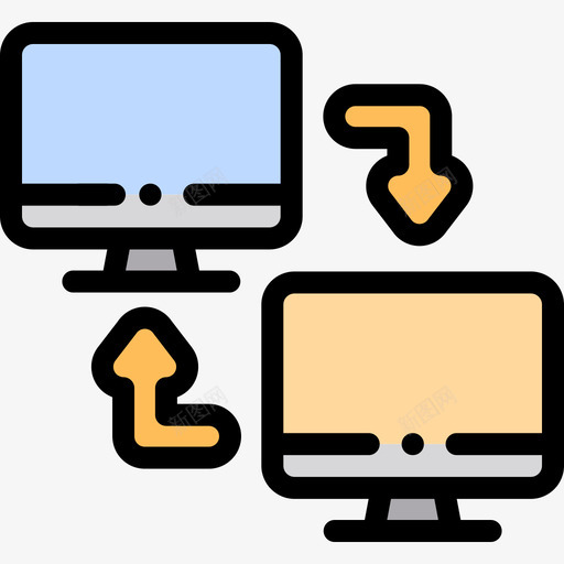 传输互联网和技术7线性颜色图标svg_新图网 https://ixintu.com 互联网 传输 技术 线性 颜色