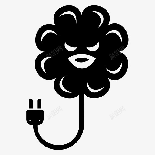 插花电电子图标svg_新图网 https://ixintu.com 插花 电子