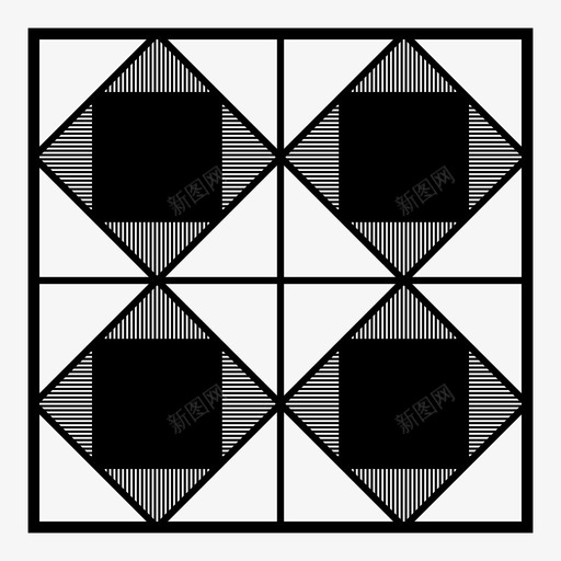 拼接手工制作图标svg_新图网 https://ixintu.com 彩色玻璃窗 手工制作 拼凑 拼接 缝线 设计
